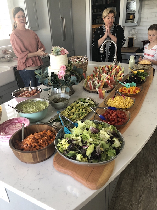 Taco bar serving clearance dishes