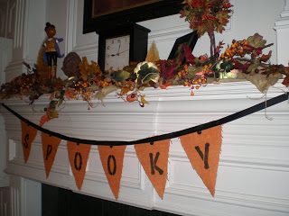 Halloween Spooky Burlap Banner