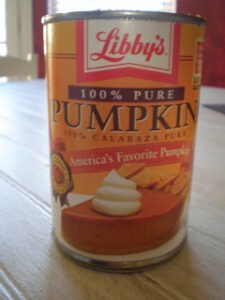LIbbys canned pumpkin for pumpkin ginger waffles 