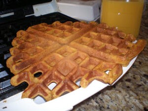 Gingerbread pumpkin waffles