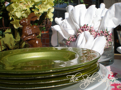 Outdoor Easter Brunch Buffet and Napkin Ring Giveaway