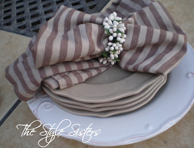Soothing Beach Tablescape and Napkin Ring Giveaway!