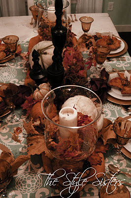 Fall dining room tablescape, Thanksgiving