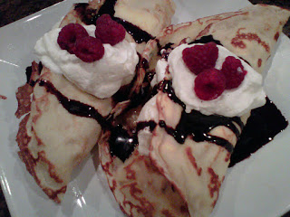 Crepes with fried bananas