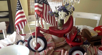 4th of July Red Tricycle Centerpiece!