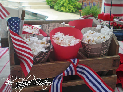 red white and blue tablescape, Memorial Day Table decor, 4th of July table decor,  Red white and Blue