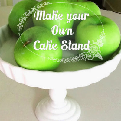 Make Your Own White Cake Stand