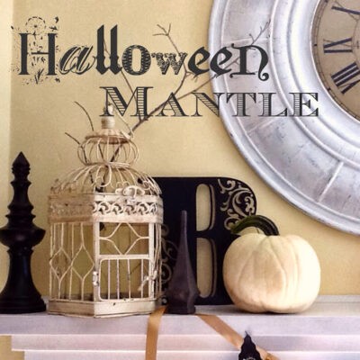 How to decorate halloween Mantle