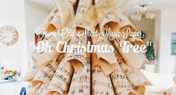 How to make Music paper Christmas tree