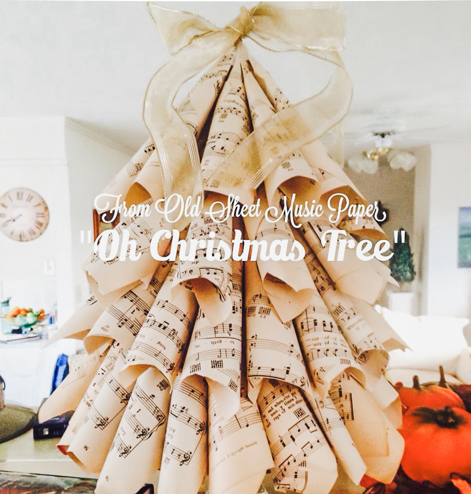 How to make a music paper Christmas tree