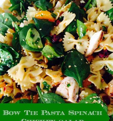 Ladies Lunch Bow Tie Pasta Spinach Salad