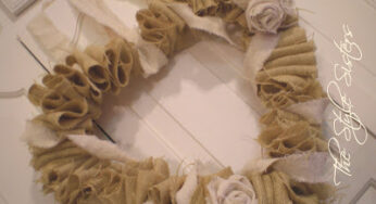 Valentine Heart Shaped Burlap Wreath