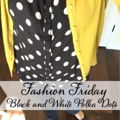 Fashion Friday- Black and White Polka dot blouse versatility
