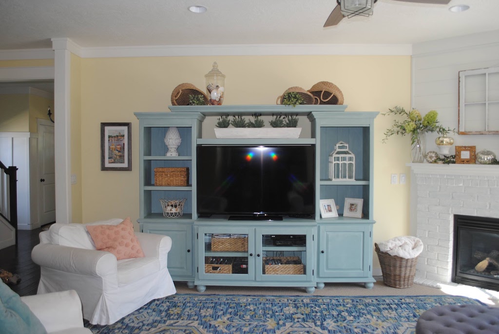 Chalk paint entertainment center