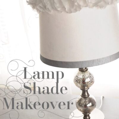Ruffle lamp shade makeover tutorial