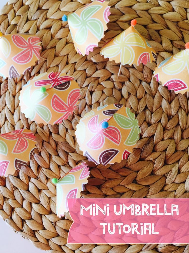 mini paper umbrella tutorial, Lou Lou Girls, Bears on the beach cups-The Style Sisters