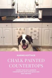 Chalk painted countertops quick fix