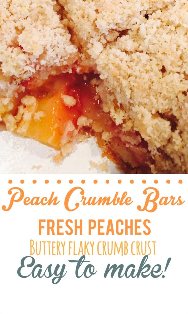 Peach crumble bar recipe