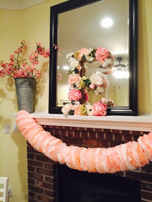 DIY Flower Letter tutorial, Bridal shower decorations, Pink peach and white flower letter tutorial
