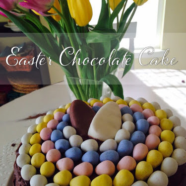 Chocolate Easter Cake with Cadbury eggs on top
