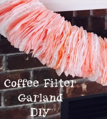 Pink Puffy Coffee Filter Garland