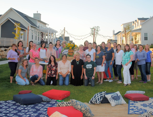 Relief Society activity summer soiree by the lake