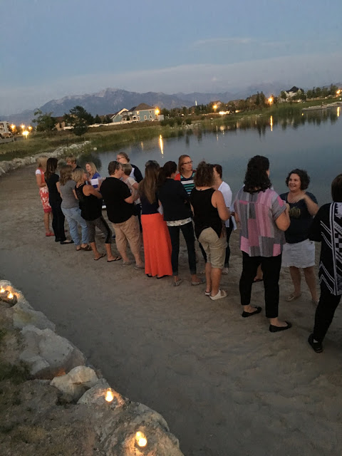 Summer soiree by the lake, Relief Society activity by the lake