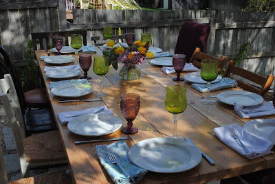 Alfresco dining, Easter dining outside, Spring tablescape, Eating outdoors
