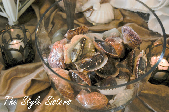 sea shells filled with chocolates