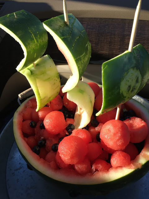watermelon pirate ship, Pirate party food