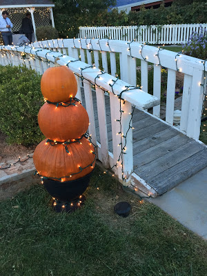 Pumpkin topiary Fall wedding decoration