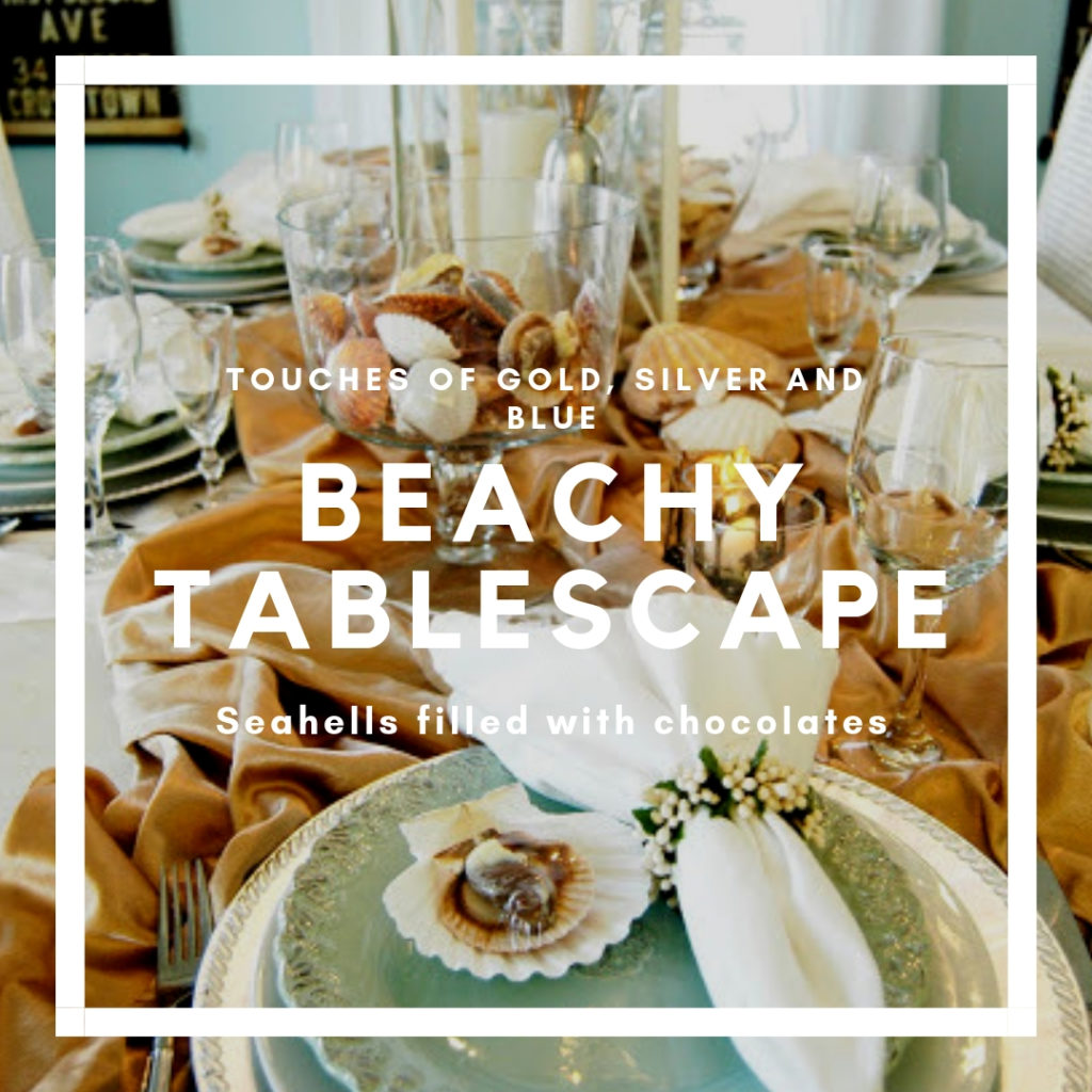 Beachy tablescape