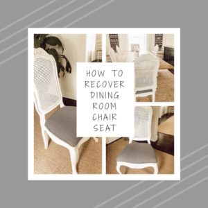 How to recover a dining room chair seat