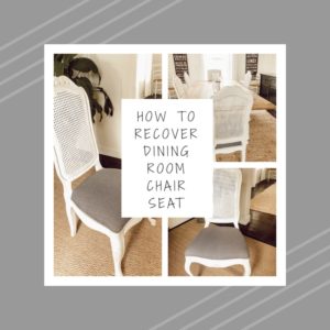 How to recover a chair seat and back hot sale