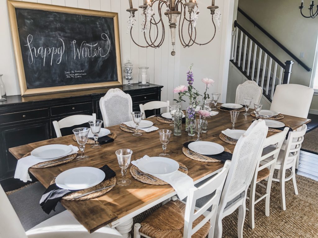 Easy DiY Planked Table top 7 Favorite Blue and White Rugs for Lake Cottage