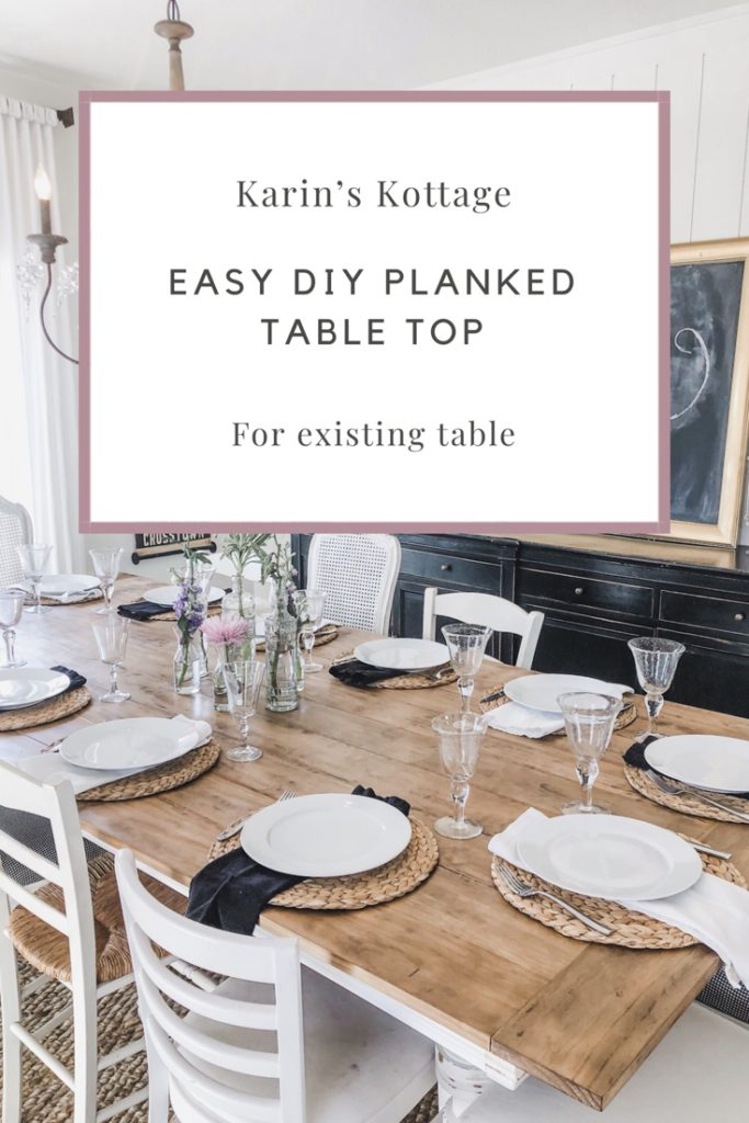 Easy DIY Planked table top - Karins Kottage