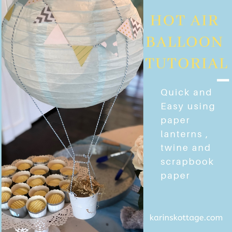 Hot air balloon tutorial. Create hot air balloon from paper lantern
