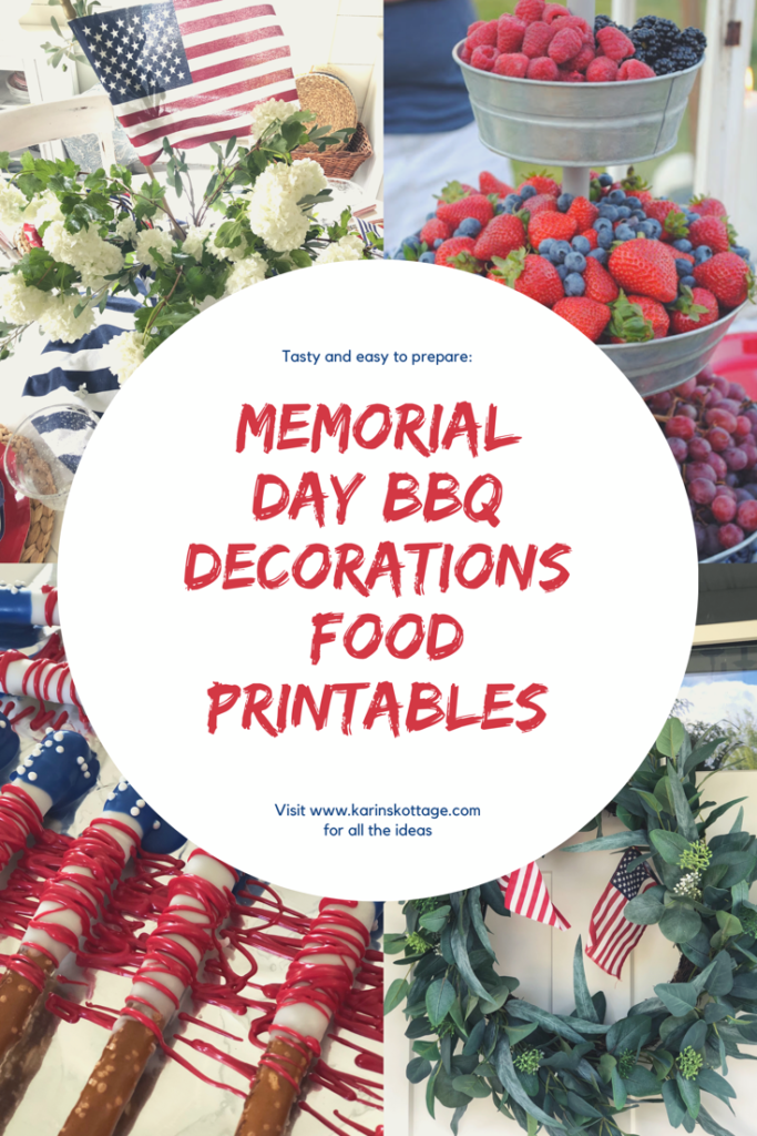 Memorial Day BBQ Decorations Food Ideas and printables