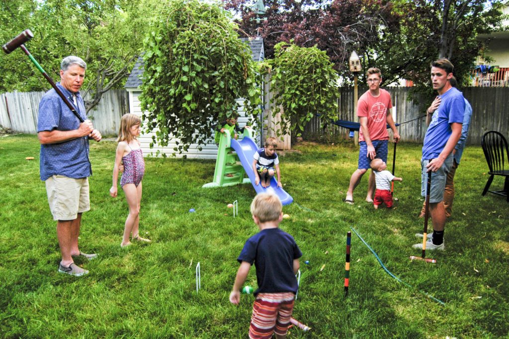 4th of July croquet in the backyard