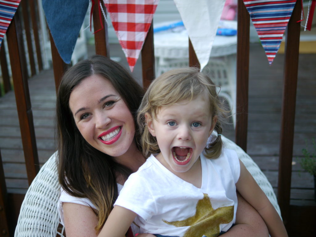 4th of July banner as photo back drop