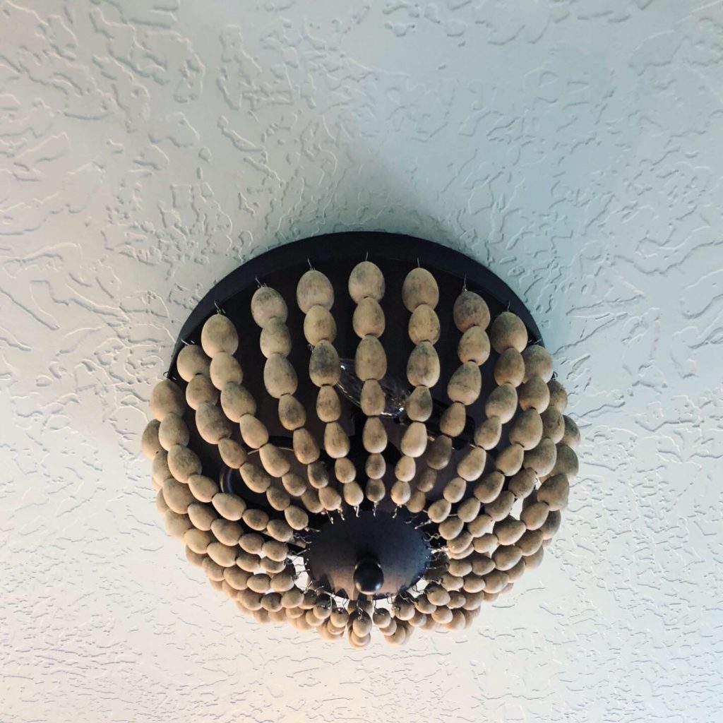 beaded ceiling light- Lowes