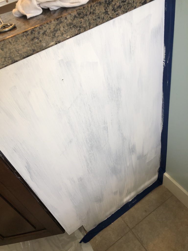 How to chalk paint bathroom vanity