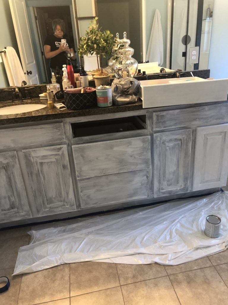 chalk paint bathroom vanity