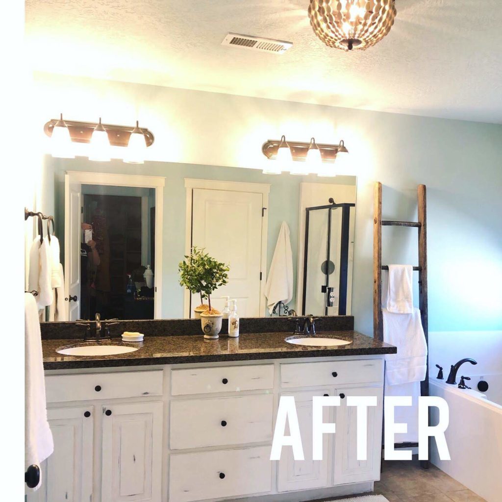 chalk paint bathroom vanity