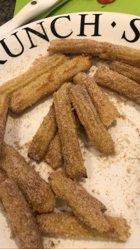 Homemade mini churros