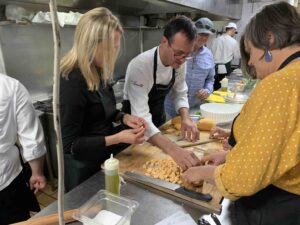 Chef Franco teaching how to make Gnocchi at his restaurant La Grotta Del Raselli in. Guardiagrele, Italy. #cookinginitaly #pasta 