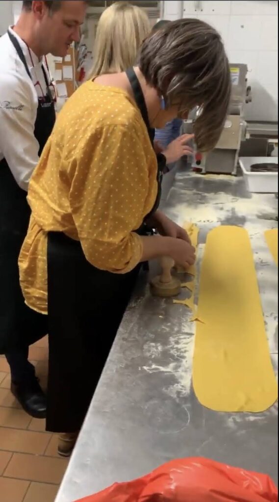 Karin learning how to make pasta in Italy- Karin Kottage