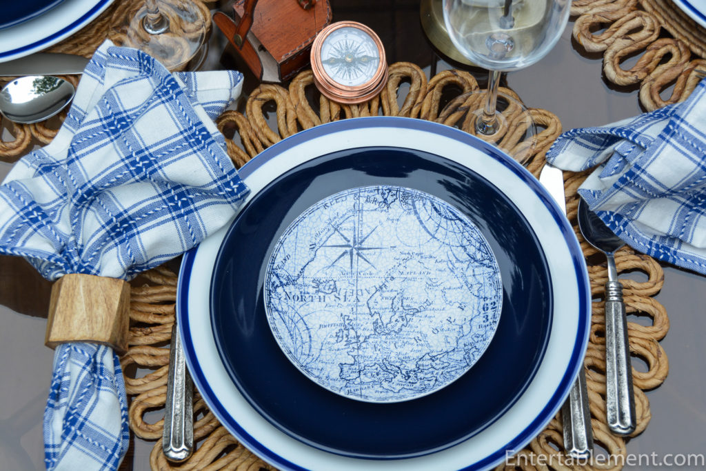 Centerpiece Wednesday July 15th- Sailing Due North Tablescape