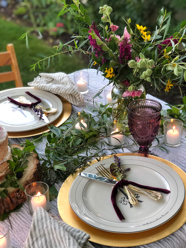 Outdoor best sale dinner setting