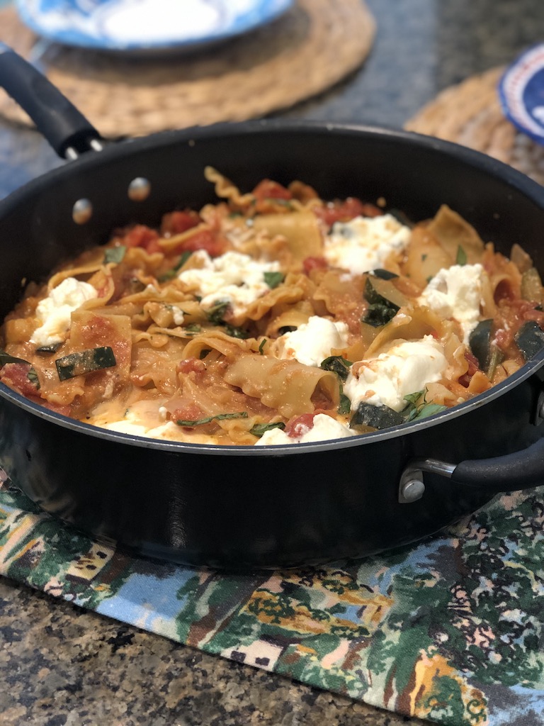 Skillet summer lasagna